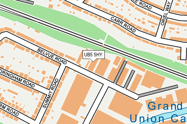 UB5 5HY map - OS OpenMap – Local (Ordnance Survey)