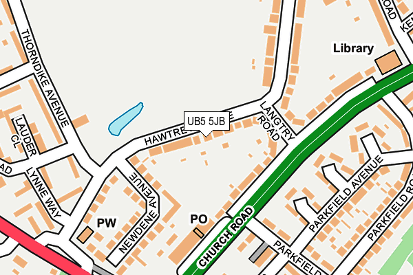 UB5 5JB map - OS OpenMap – Local (Ordnance Survey)