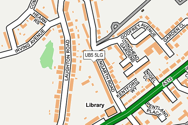 UB5 5LG map - OS OpenMap – Local (Ordnance Survey)