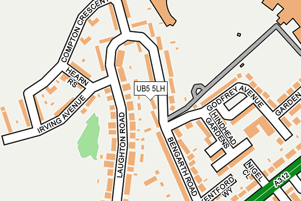 UB5 5LH map - OS OpenMap – Local (Ordnance Survey)