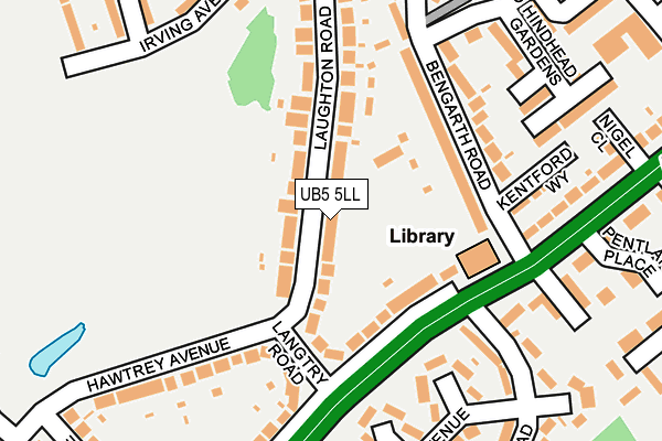 UB5 5LL map - OS OpenMap – Local (Ordnance Survey)