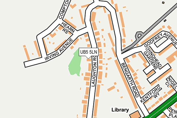 UB5 5LN map - OS OpenMap – Local (Ordnance Survey)