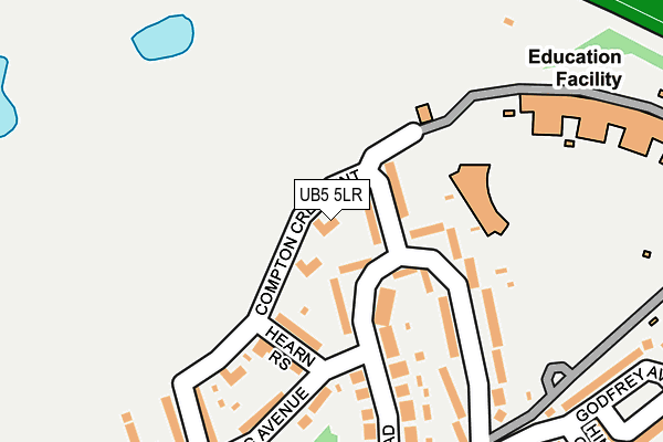 UB5 5LR map - OS OpenMap – Local (Ordnance Survey)
