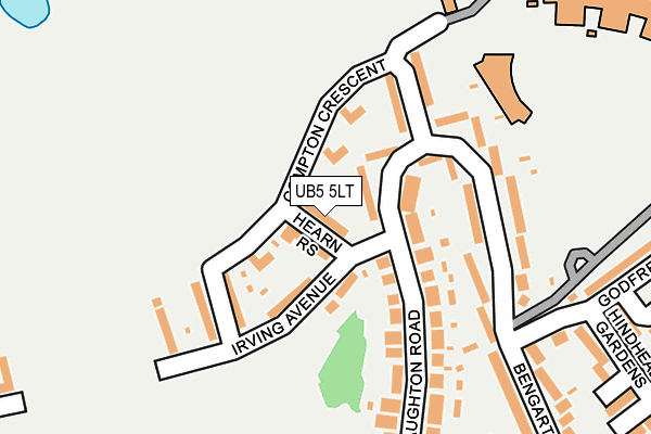 UB5 5LT map - OS OpenMap – Local (Ordnance Survey)