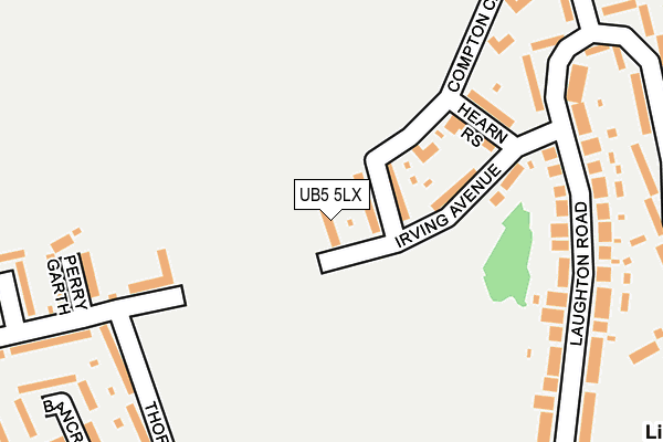 UB5 5LX map - OS OpenMap – Local (Ordnance Survey)