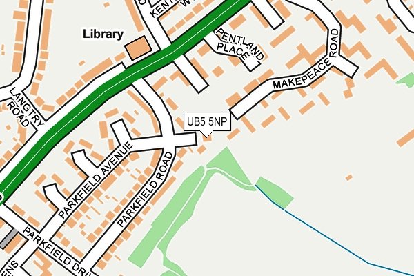 UB5 5NP map - OS OpenMap – Local (Ordnance Survey)