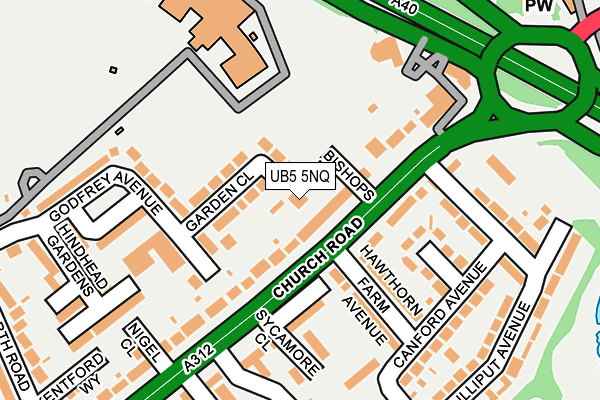 UB5 5NQ map - OS OpenMap – Local (Ordnance Survey)