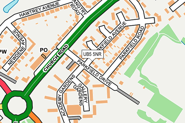 UB5 5NR map - OS OpenMap – Local (Ordnance Survey)