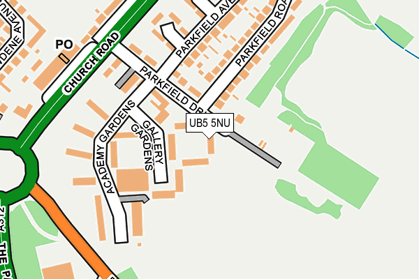 UB5 5NU map - OS OpenMap – Local (Ordnance Survey)