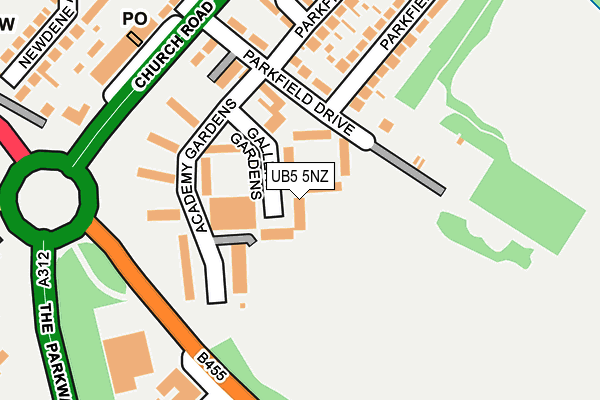 UB5 5NZ map - OS OpenMap – Local (Ordnance Survey)