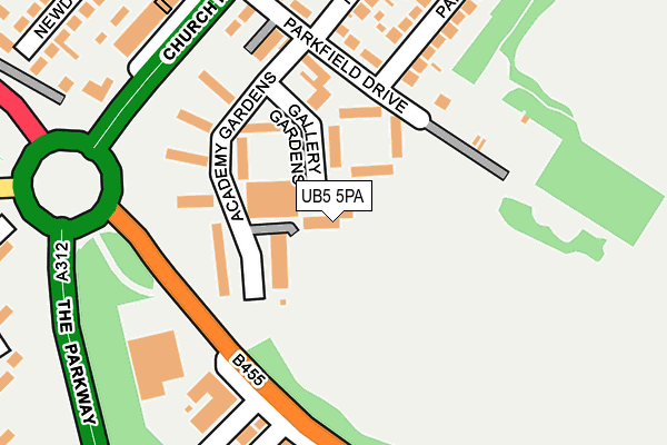 UB5 5PA map - OS OpenMap – Local (Ordnance Survey)