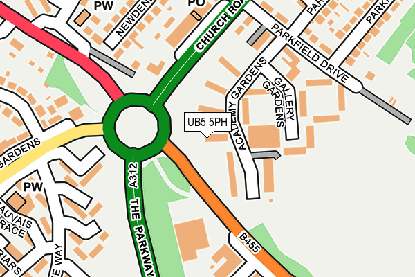 UB5 5PH map - OS OpenMap – Local (Ordnance Survey)