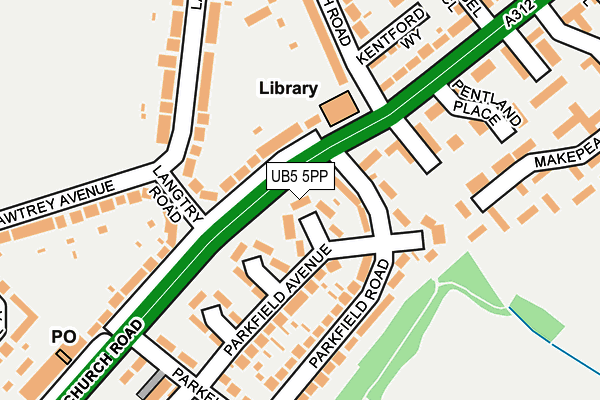 UB5 5PP map - OS OpenMap – Local (Ordnance Survey)