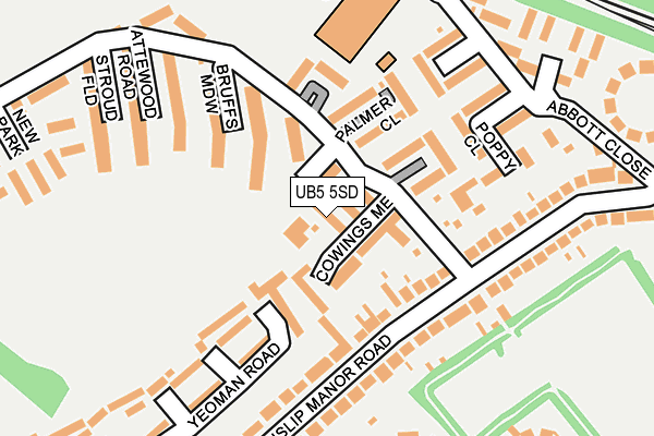 UB5 5SD map - OS OpenMap – Local (Ordnance Survey)
