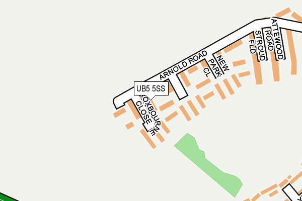 UB5 5SS map - OS OpenMap – Local (Ordnance Survey)