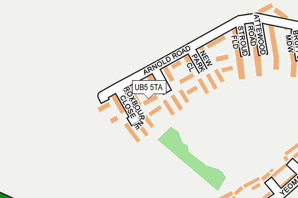 UB5 5TA map - OS OpenMap – Local (Ordnance Survey)