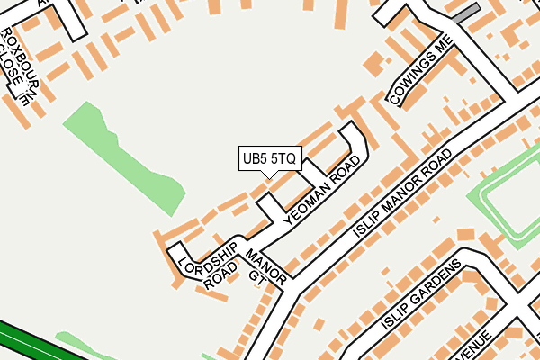 UB5 5TQ map - OS OpenMap – Local (Ordnance Survey)