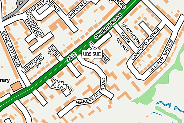 UB5 5UE map - OS OpenMap – Local (Ordnance Survey)
