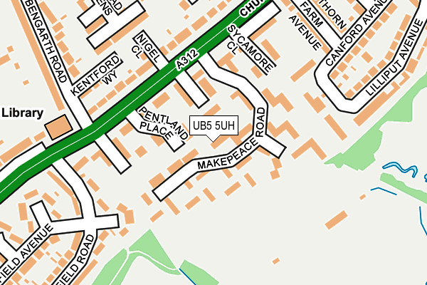 UB5 5UH map - OS OpenMap – Local (Ordnance Survey)