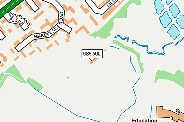 UB5 5UL map - OS OpenMap – Local (Ordnance Survey)