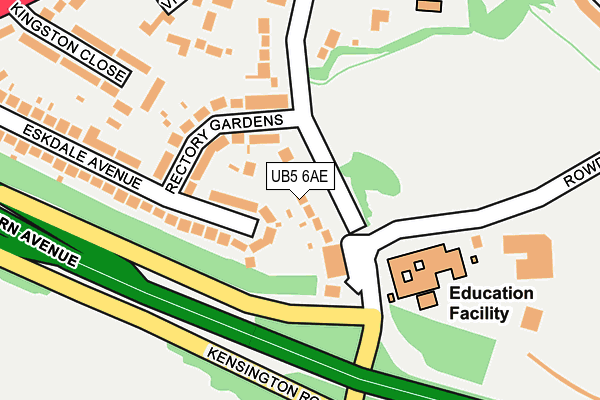 UB5 6AE map - OS OpenMap – Local (Ordnance Survey)