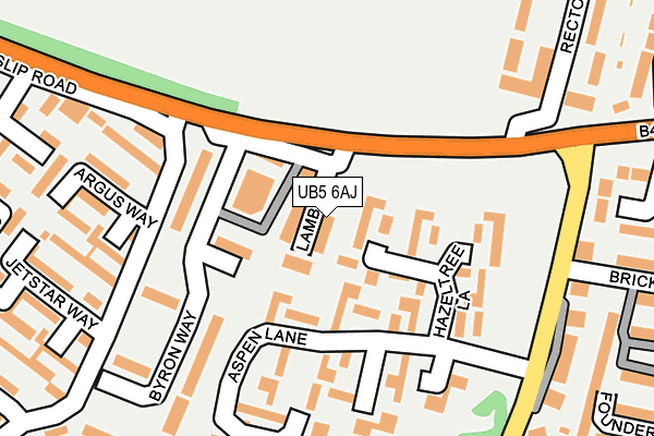 UB5 6AJ map - OS OpenMap – Local (Ordnance Survey)