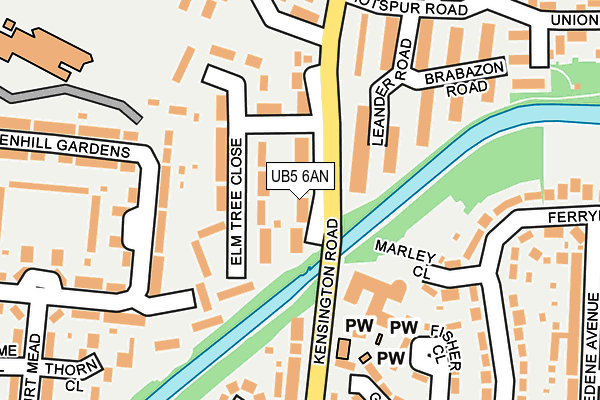 UB5 6AN map - OS OpenMap – Local (Ordnance Survey)