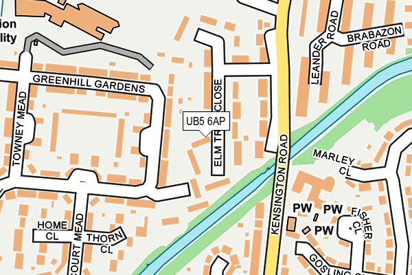 UB5 6AP map - OS OpenMap – Local (Ordnance Survey)