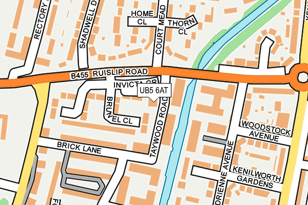 UB5 6AT map - OS OpenMap – Local (Ordnance Survey)