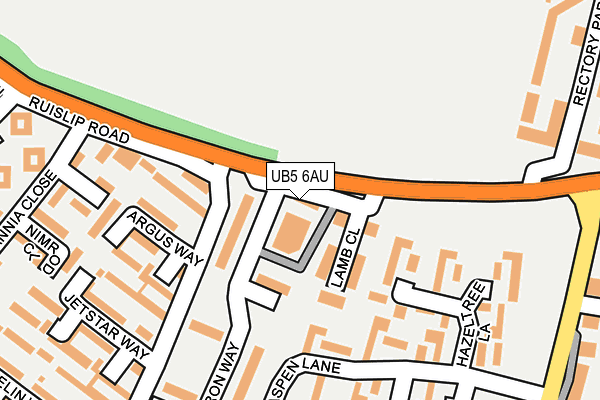 UB5 6AU map - OS OpenMap – Local (Ordnance Survey)