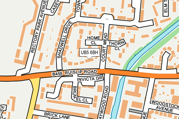 UB5 6BH map - OS OpenMap – Local (Ordnance Survey)
