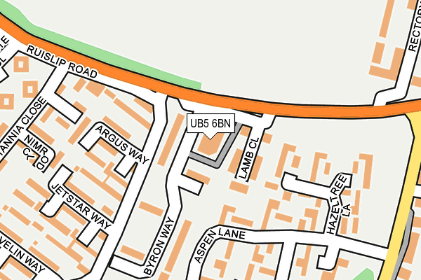 UB5 6BN map - OS OpenMap – Local (Ordnance Survey)
