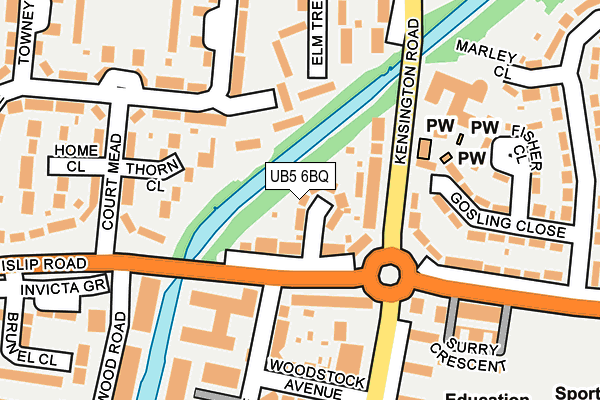 UB5 6BQ map - OS OpenMap – Local (Ordnance Survey)