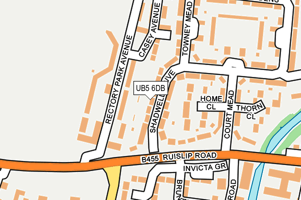 UB5 6DB map - OS OpenMap – Local (Ordnance Survey)