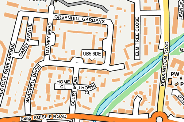 UB5 6DE map - OS OpenMap – Local (Ordnance Survey)