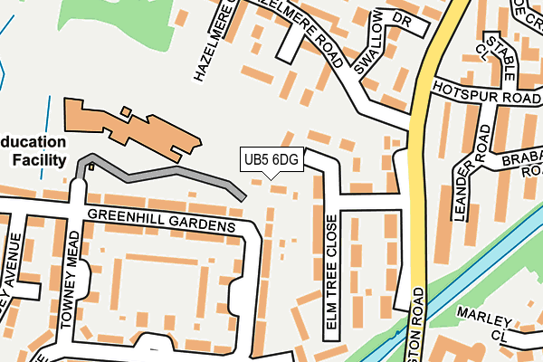 UB5 6DG map - OS OpenMap – Local (Ordnance Survey)