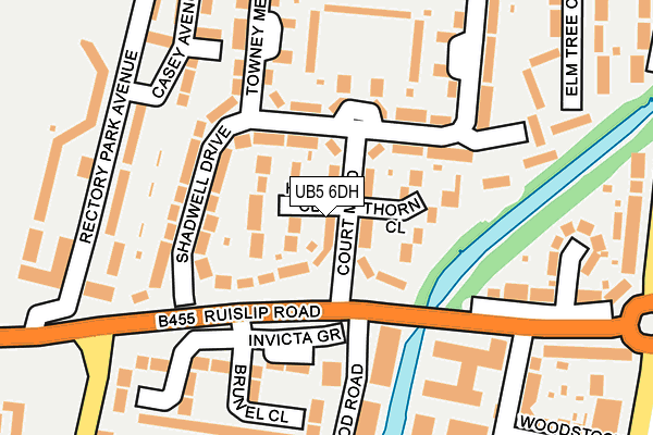 UB5 6DH map - OS OpenMap – Local (Ordnance Survey)