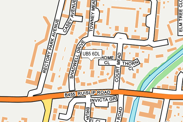 UB5 6DL map - OS OpenMap – Local (Ordnance Survey)