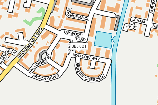 UB5 6DT map - OS OpenMap – Local (Ordnance Survey)