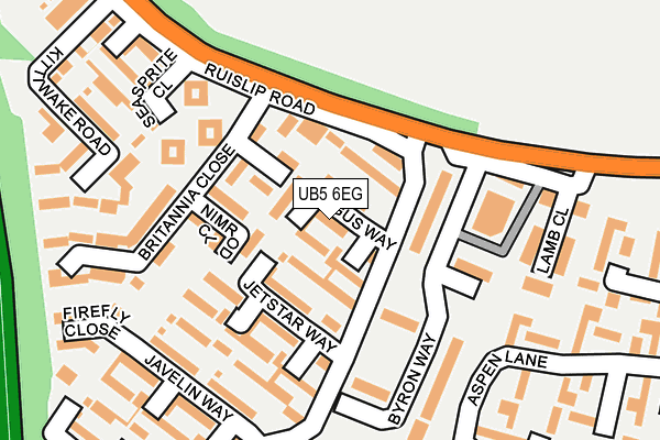 UB5 6EG map - OS OpenMap – Local (Ordnance Survey)