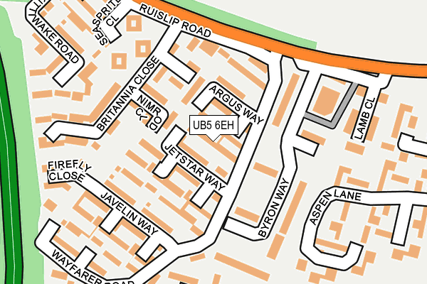 UB5 6EH map - OS OpenMap – Local (Ordnance Survey)
