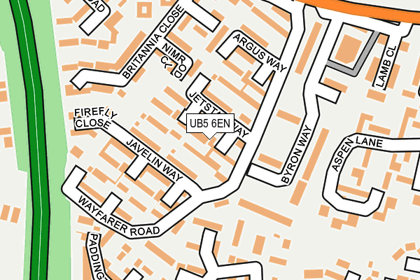 UB5 6EN map - OS OpenMap – Local (Ordnance Survey)