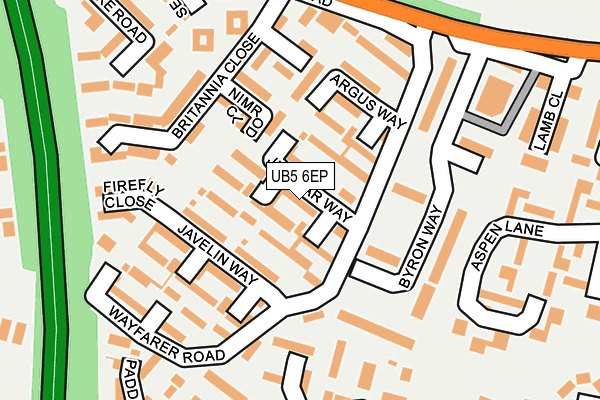 UB5 6EP map - OS OpenMap – Local (Ordnance Survey)