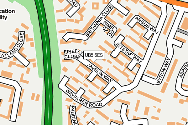 UB5 6ES map - OS OpenMap – Local (Ordnance Survey)