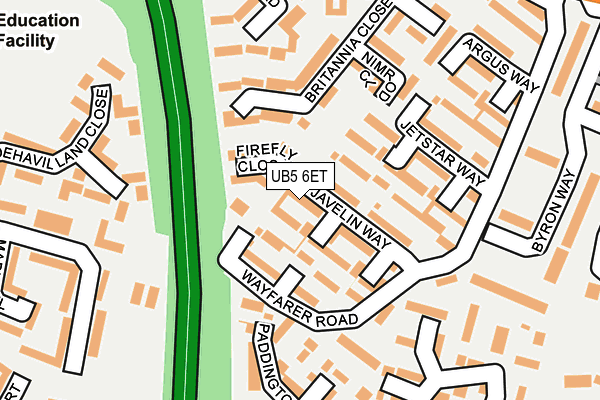 UB5 6ET map - OS OpenMap – Local (Ordnance Survey)