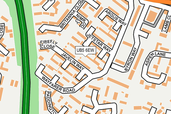 UB5 6EW map - OS OpenMap – Local (Ordnance Survey)