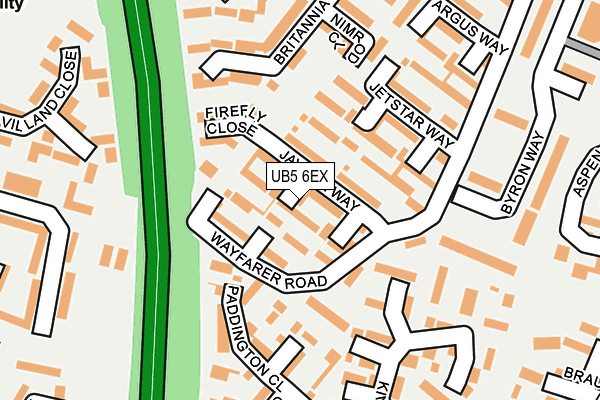 UB5 6EX map - OS OpenMap – Local (Ordnance Survey)