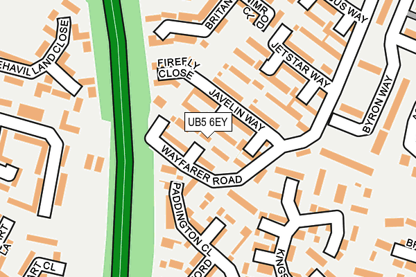 UB5 6EY map - OS OpenMap – Local (Ordnance Survey)