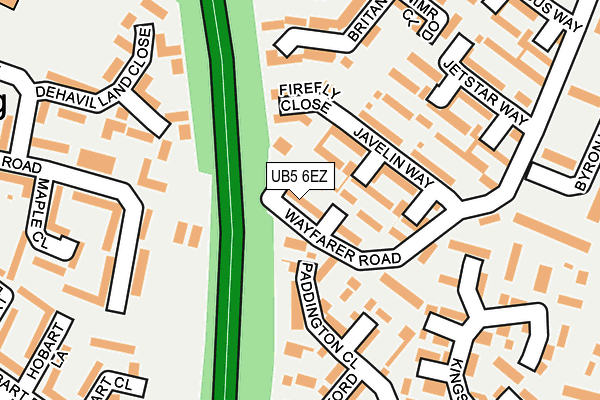 UB5 6EZ map - OS OpenMap – Local (Ordnance Survey)