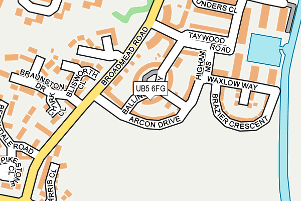 UB5 6FG map - OS OpenMap – Local (Ordnance Survey)